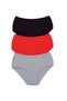3 Pieces Tutku Women's High Waist Bato Thick Rubber Panties S2