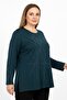 Women's Petrol Blue Stone Detailed Combed Cotton Blouse - 2