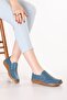 Genuine Leather Anatomical Sole Comfortable Daily Shoes Usl.2201 Blue - 4