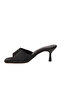 Black Stone Embroidered Women's Heeled Slippers Pc-55768 Z - 4