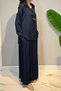 Lingerie Dress Cupra Set with Wooden Necklace and Accessories Tunic Dress 904 Navy Blue - 4