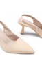 Stella Serena Women's Open Back Pointed Toe Thin Heeled Shoes 0012112 Beige - 2