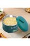 Silk Route - Lovy Dinosaur Stainless Steel Ramen Bowl with Lid & Handles - Perfect for Soup, Rice, and Cereal (Green)