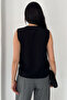 Women's Ruffle Detailed Sleeveless Blouse V-Neck Stylish Blouse - 7