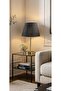 Modern Decorative Lampshade Table Lamp with Metal Legs and Fabric Headboard Night Light