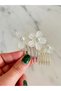 Floral, Double Comb Hairpin, Bridal Hairpin, Special Occasion Hairpin, Bun Hairpin, Simple Hairpin - 7
