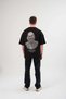 Women's Printed T-Shirt Short Sleeve Crew Neck Oversize Comfortable Fit Casual T-Shirt - Black Mariposa S - 3