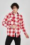 Men's Lumberjack Shirt Long Sleeve Shaded Check Pattern Regular Fit Cuffed Double - Pink Mariposa Secr - 6
