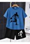 Summer Children's T-Shirt Shorts Unisex (Ball Playing Man)