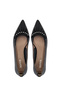 Women's Genuine Leather Black Heeled Shoes - 6