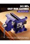 Bench Vise, 11.4 cm Vice for Workbench, Utility Combination Pipe Home Vise, Swivel Base Bench for Woodworking - 2
