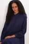 Women's Buttoned Long Hijab Dress 2591 - Navy Blue - 2