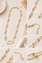 Gold Double Row Ball Detailed Steel Necklace - 2
