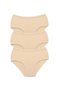 Glb-Stl41414 3 Pieces Tutku Women's High Waist Bato Thick Rubber Panties Skin