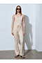 71916 Lace-Up Cotton Trousers-Stone - 4