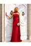 Red Glitter Beaded Strap Evening Dress 583394 - 2