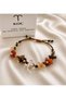 Aries Zodiac Real Natural Stone Braided Bracelet – Black & Gold Double String Design – Tiger's Eye, Citrine, Agate, Crystal Quartz - 3