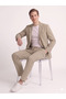 Slim Fit Striped Men's Suit - 4
