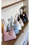 Women's Charm Detail Handbag and Shoulder Bag Brown - 3