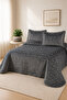 Liora Double Velvet Embroidered Bedspread Set |   250X260 cm |   Soft Textured |   Elegant & Modern Design - 2