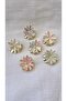 Metal Daisy Clasp with Zircon Stone 3 cm 1 Piece - 4