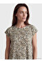 Nevavm A-Line Dress with Oval Neckline Pattern and Difference in Color - 2