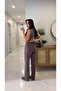Md Jinna Brown Tencel Vest Pants Set - 5