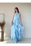 Waist-Tied Sleeveless Organza Dress - 2
