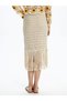Trendlucky Standard Fit with Difference in Price Self Patterned Women's Tasseled Skirt - 6