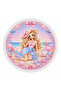 Mermaid Princess Girls' Round Beach Towel Pink 150 cm - 4