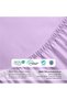 ® 3 Piece Fitted Sheet Set 160x200cm with 2 Pillow Cover Hotel Luxury Supersoft Twin Size Bed sheet Comfortable Lightweight Breathable Bedding Set Fits up to 30cm Deep Pocket(Light Purple) - 5