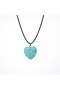 Turquoise Natural Stone Heart Pendant - Healing and Energy Necklace (2 Pieces) - 3