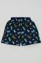 Baby Boy Shorts Pajama Set with Space Theme, Astronaut Dinosaur Pattern, 9 Months-3 Years, Navy Blue - 3