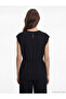 Lcw Modest Black Boat Neck Belted Blouse - 5