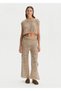 Beige Color Gradient Shimmering Knitwear Top - 2