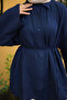 Navy Blue Wide Sleeve Loose Muslin Tunic - 4