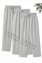 3 Pieces Unisex Regular Pipe Leg Gray Color Sweatpants - 4