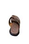 Men's Flip-Flops with Flat Sole and Genuine Leather Slippers - 5