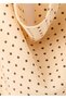 Polka dot dress with draped neck - 8