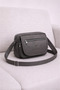 Women's Anthracite Gray Buzzy Multi-Compartment Shiny Surface Daily Use Crossbody & Shoulder Bag