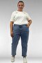 9125-8 Plus Size Boyfriend Jeans - Snow Wash Blue