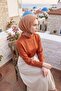 Soft Scarf Chain Pattern Dark Orange 90X90 - 4