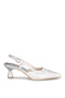 Damla Snake Printed Silver Heeled Evening Dress Shoes - 2