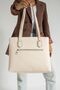 Women's Green Taba Embossed Printed Three-Compartment Vegan Shoulder And Handbag - 2