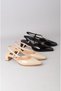 Seç V2677 Genuine Leather Women's Heel Shoes (Heel Height: 5 cm) Black Patent Leather - 7