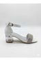 Bombeli Single Strap Lila Işilti Stone Detail Girls' Heelled Shoes - 6