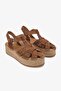 Menes Sigaro Suede Leather Women's Stone Espadrille Sandals - 2