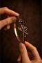 Women's Flower Motif Copper Bracelet Authentic Patterned Adjustable Elegant Stylish Design Bracelet - 4