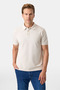 Regular Fit Polo Collar Light Gray T-Shirt - 5