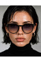 Pera Unisex Women Men Black Oval Round Retro Uv400 Stylish Classic Bone Sunglasses - 6